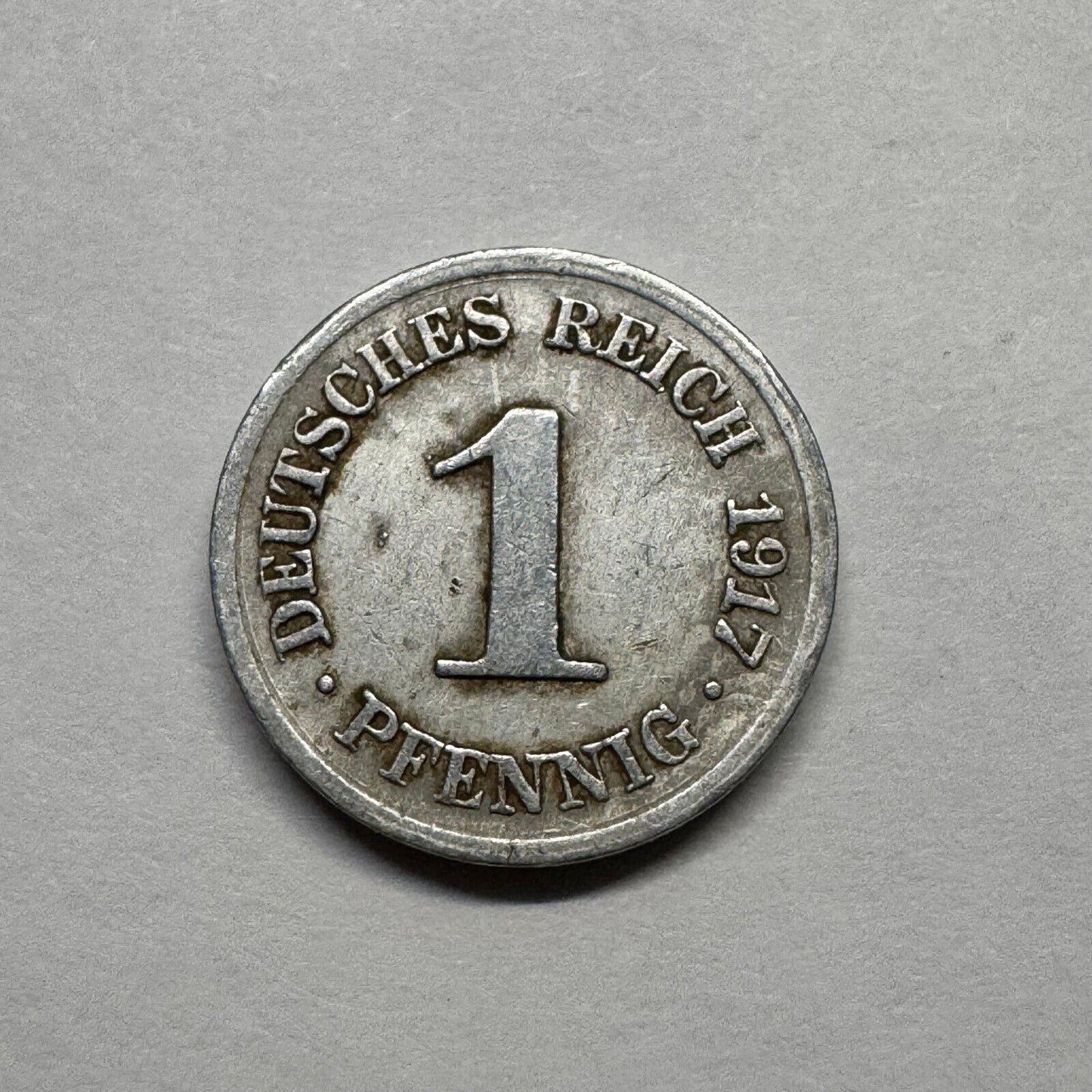 1917 Germany 1 Pfennig - Beautiful Coin - #B-023