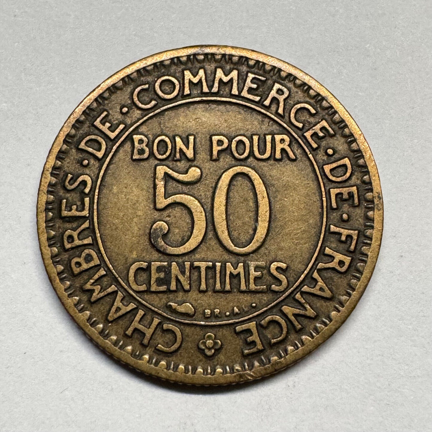 1922 France 50 Centimes - Beautiful Coin - #B-054