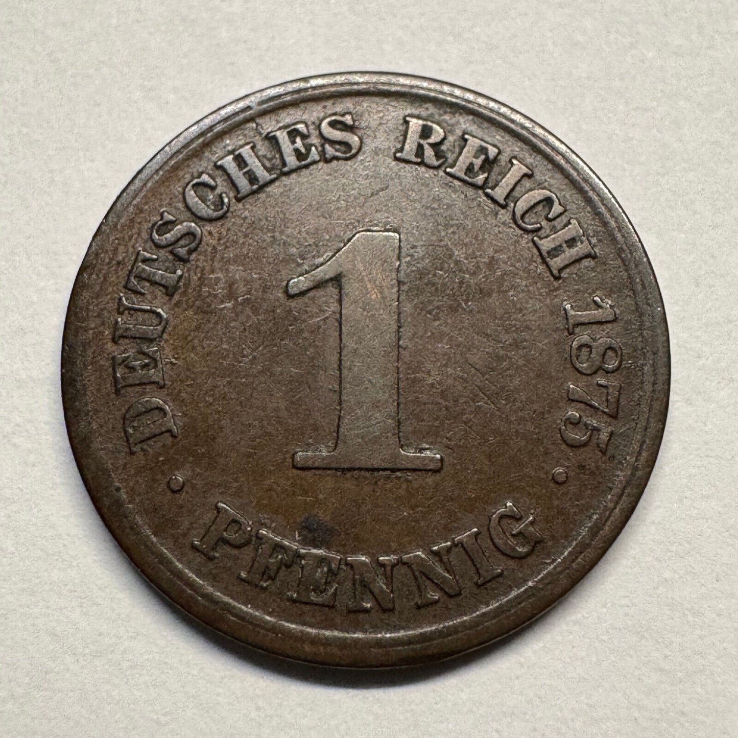 1875 Germany 1 Pfennig - Beautiful Coin - #B-052
