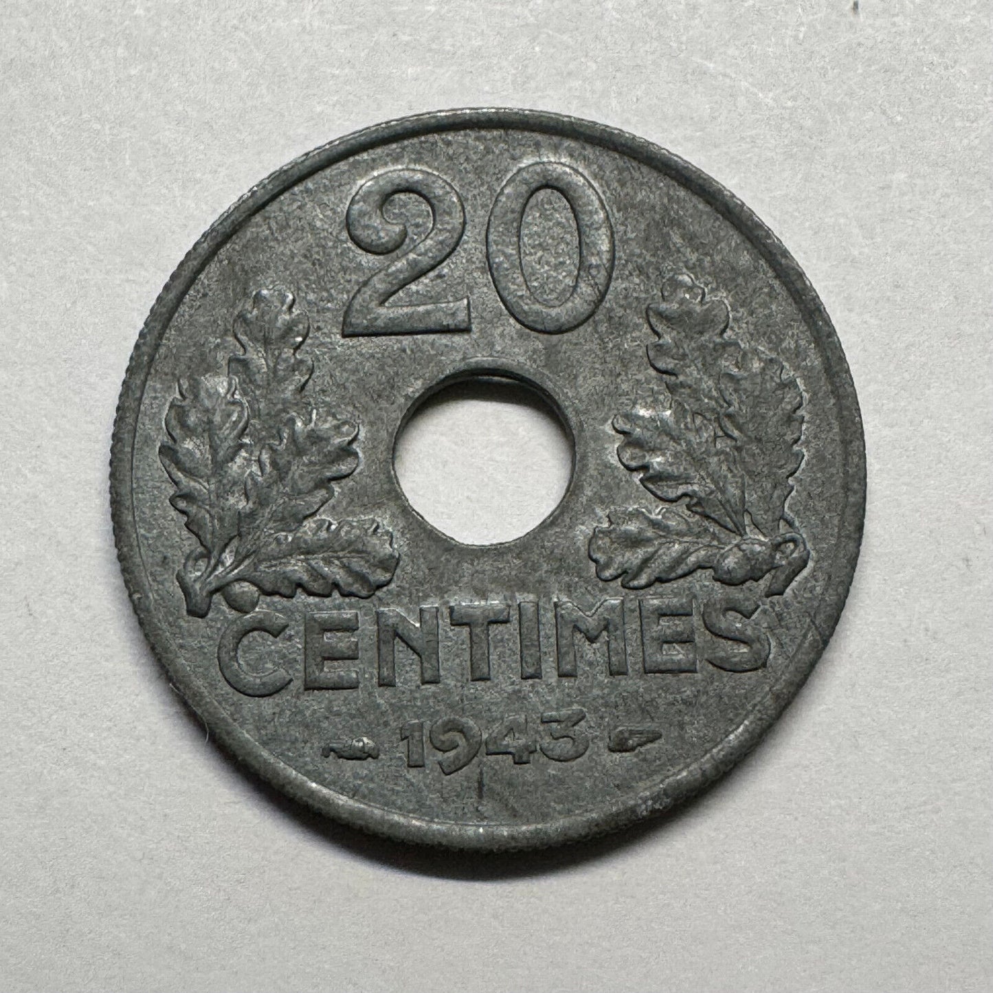 1943 France 20 Centimes - Beautiful Coin - #B-025