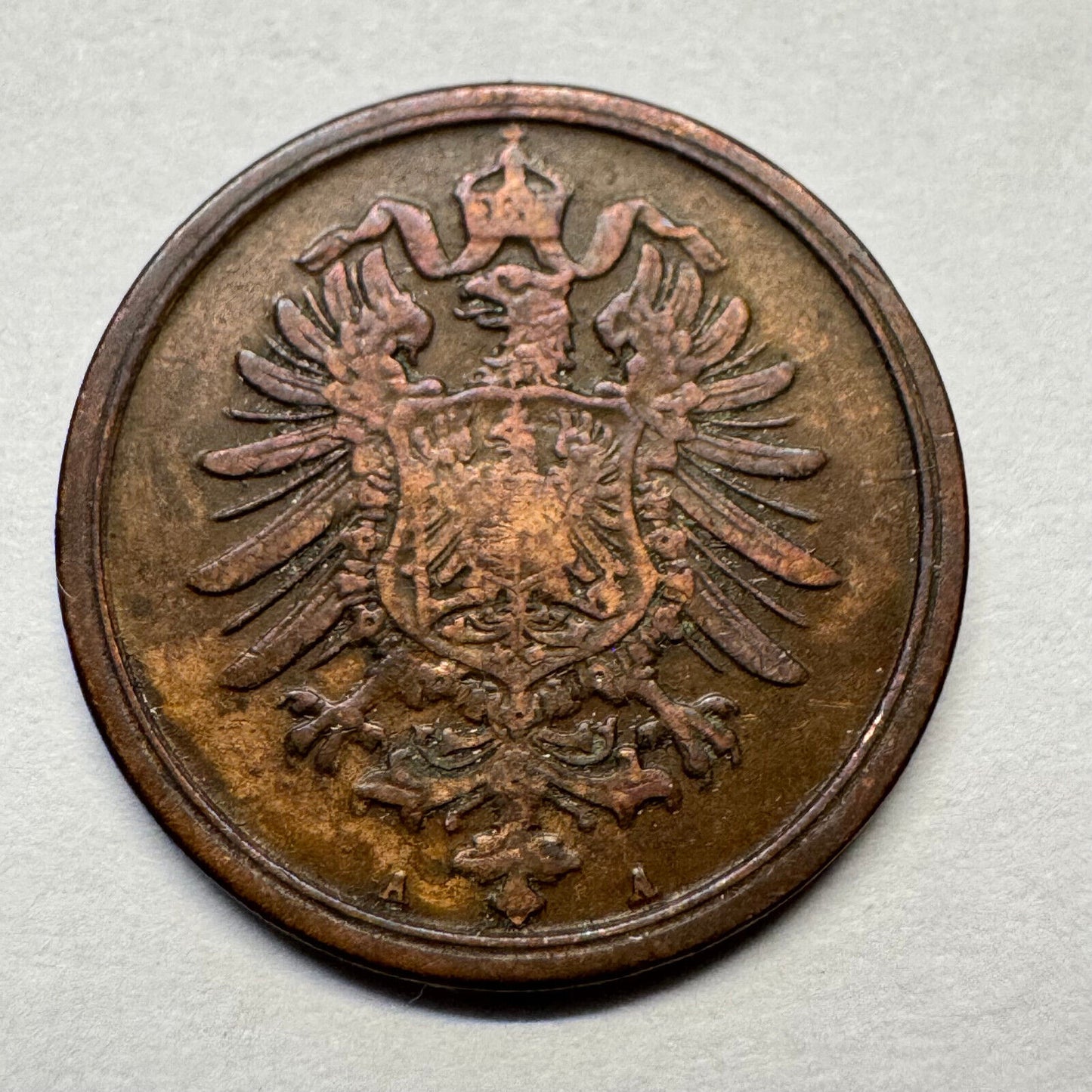 1876 Germany 2 Pfennig - Beautiful Coin - #A-095