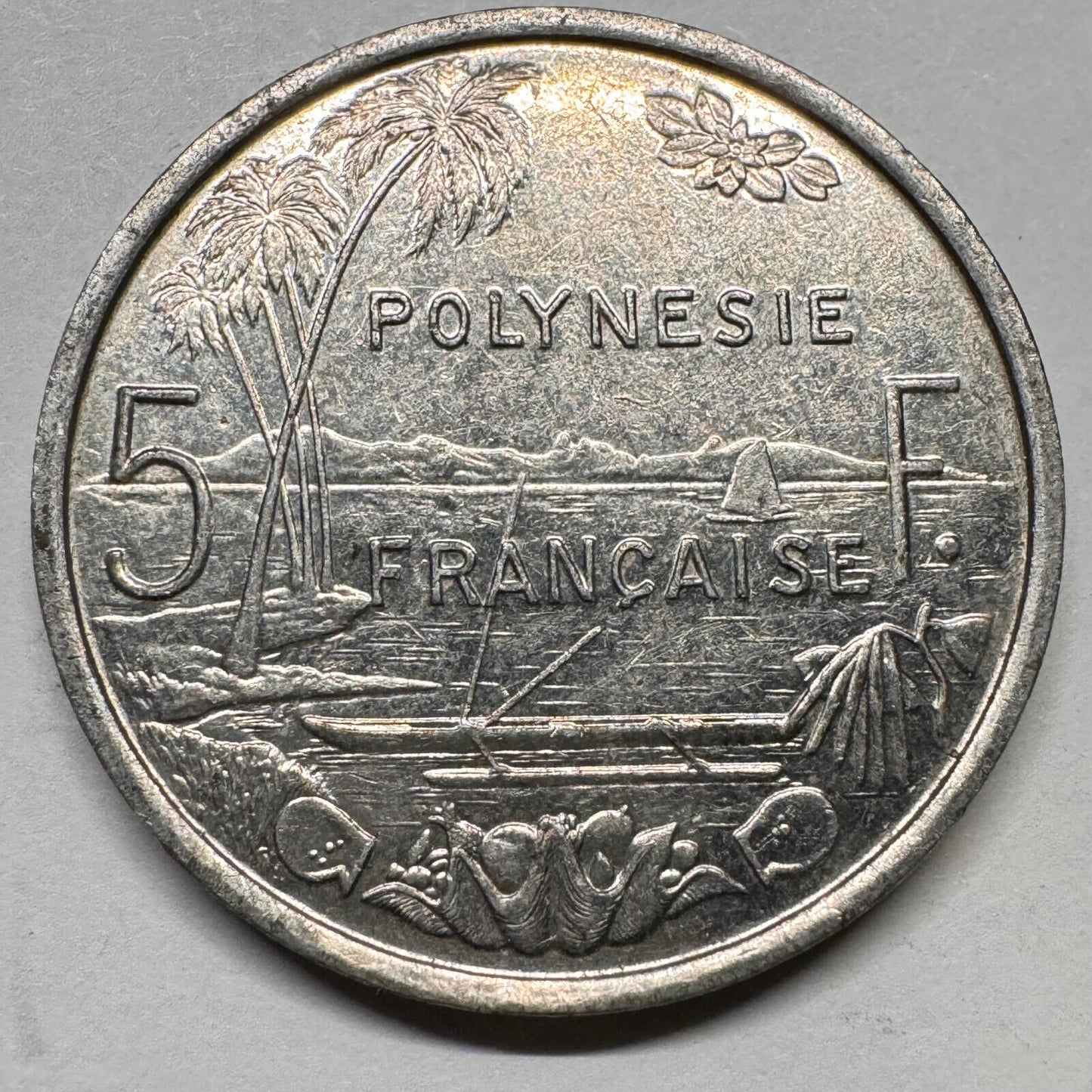 1990 French Polynesia 5 Francs - France - Beautiful Coin - #A-018