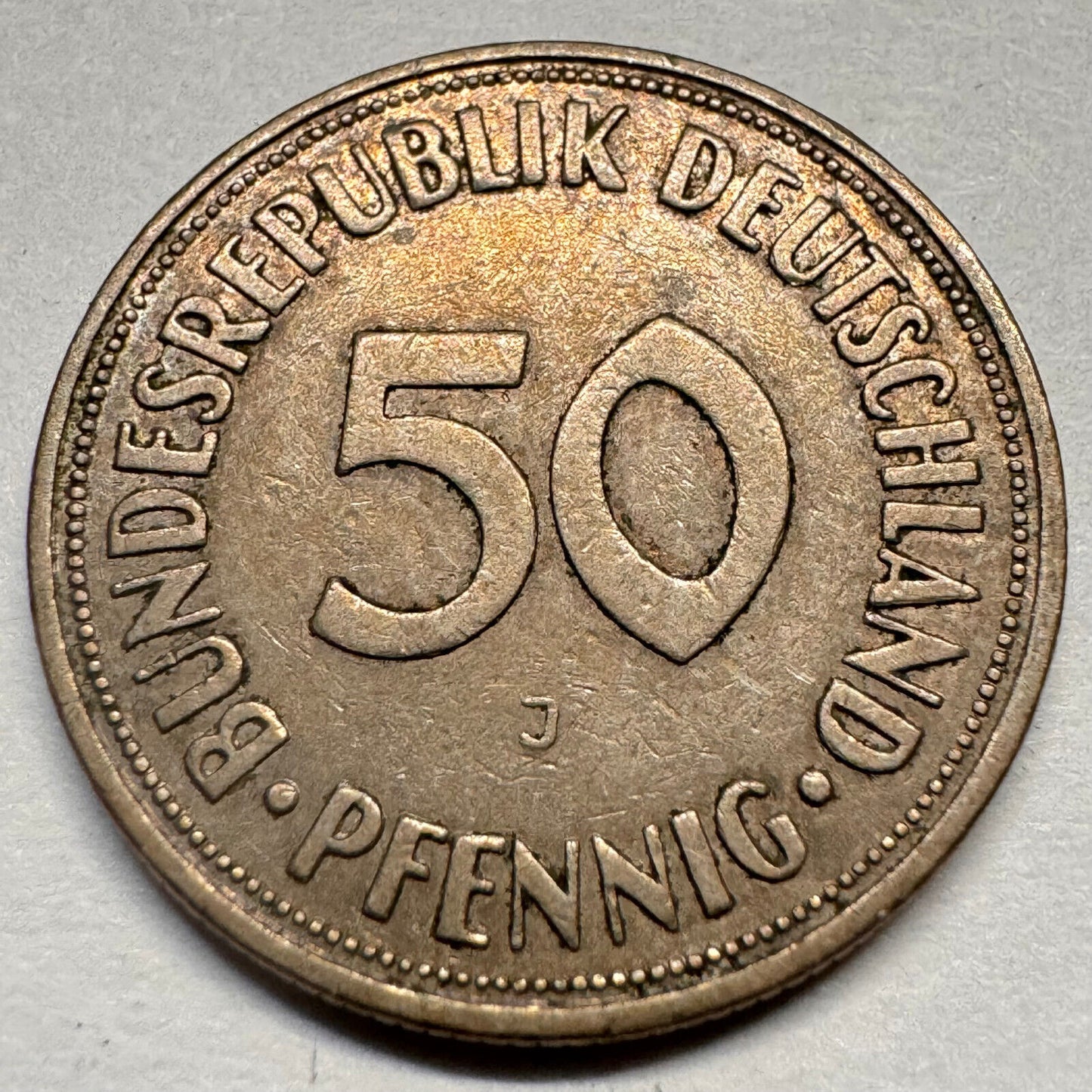 1950 Germany 50 Pfennig - J - Beautiful Coin - #A-063