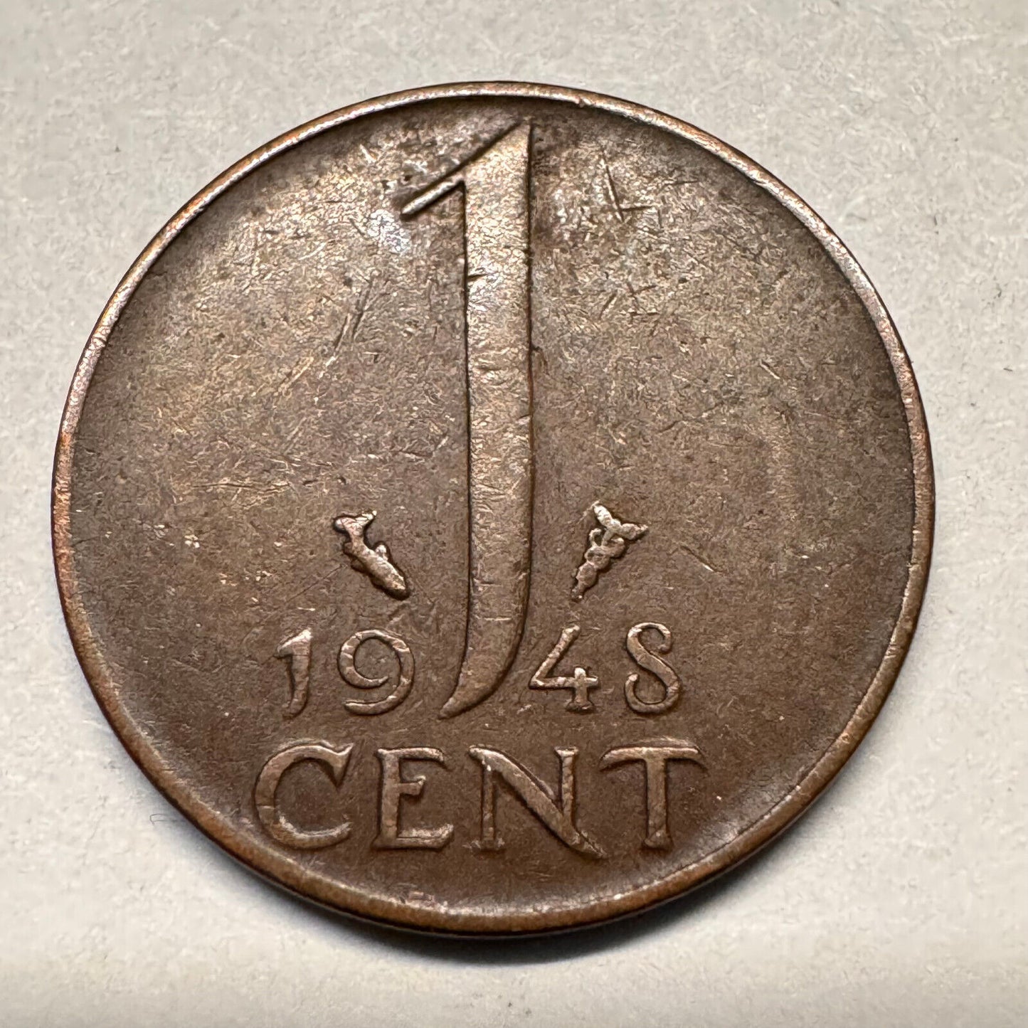 1948 Netherlands 1 Cent - Beautiful Coin - #A-030