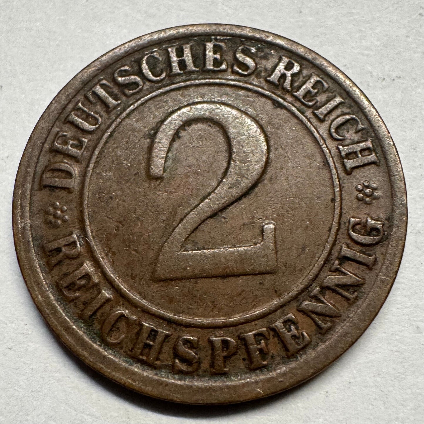 1924 Germany 2 Reichspfennig - Beautiful Coin - #A-087