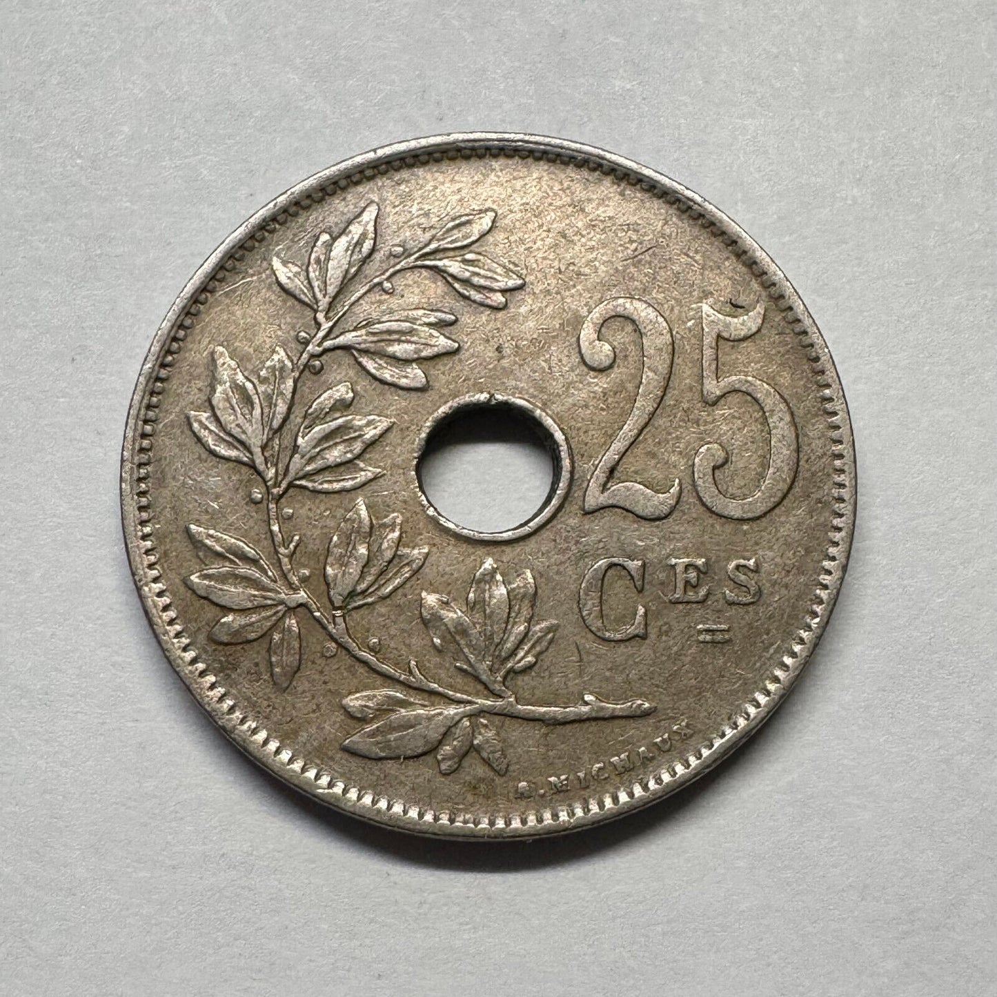 1923 Belgium 25 Centimes - Beautiful Coin - #B-014
