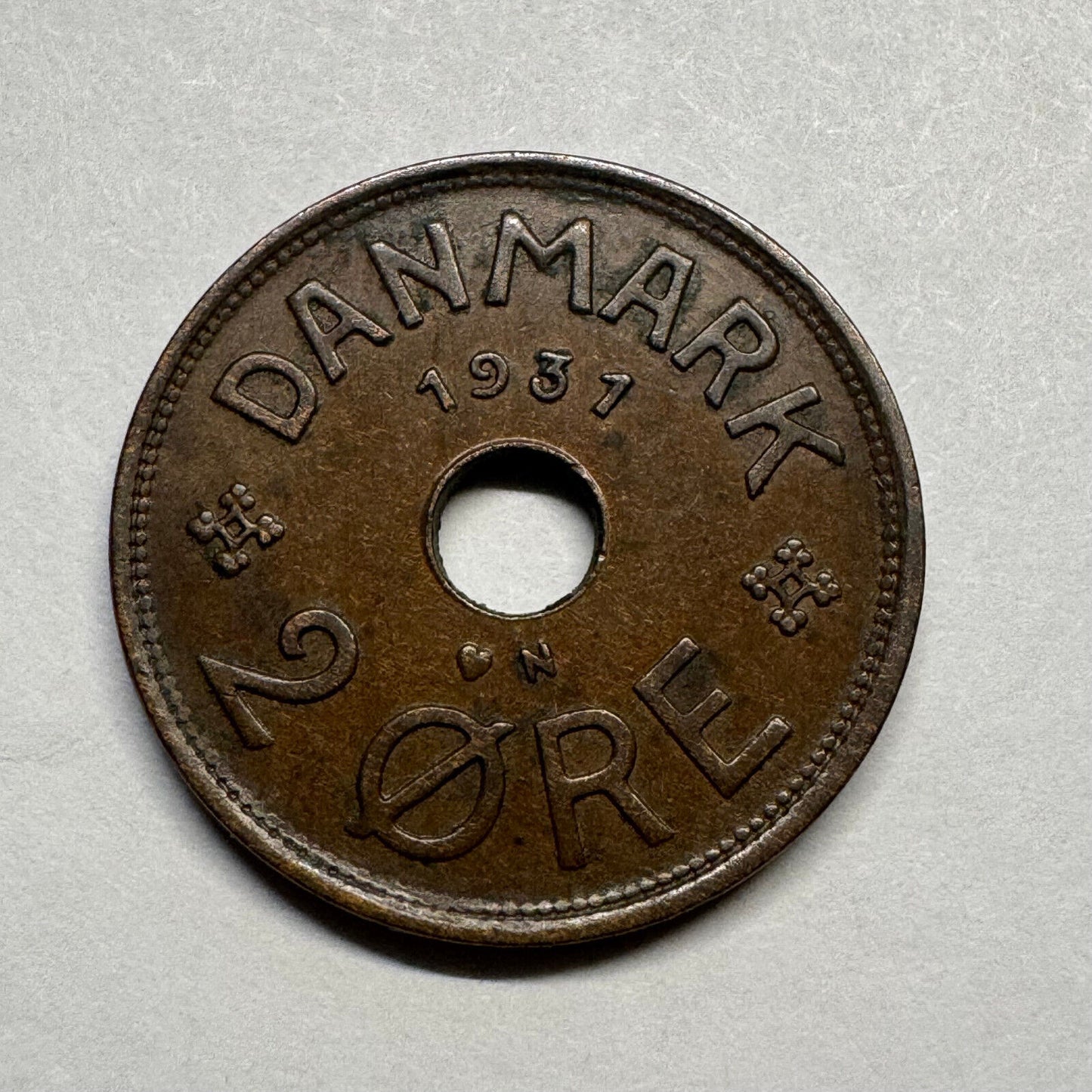 1931 Denmark 2 Ore - Beautiful Coin - #B-034