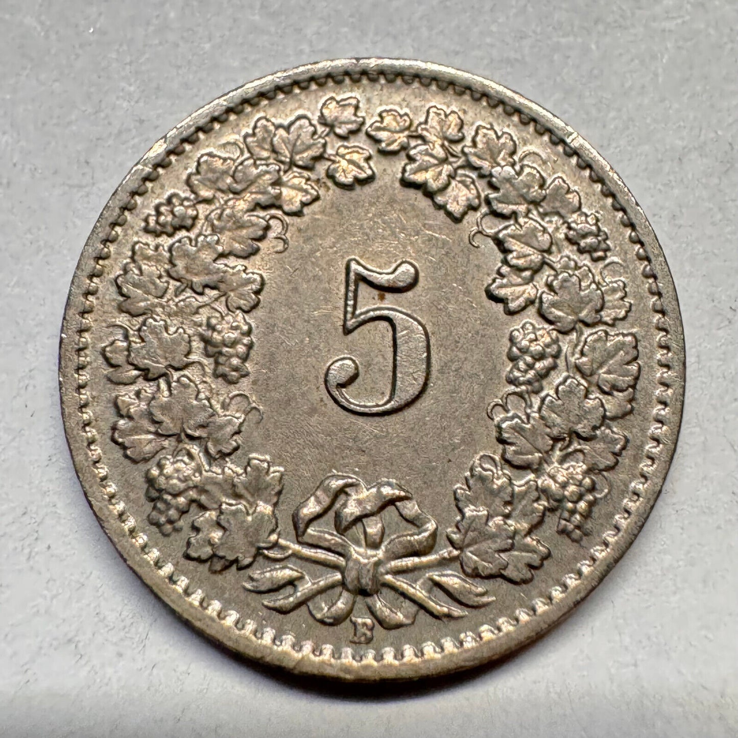 1957 Switzerland 5 Rappen - Beautiful Coin - #A-028