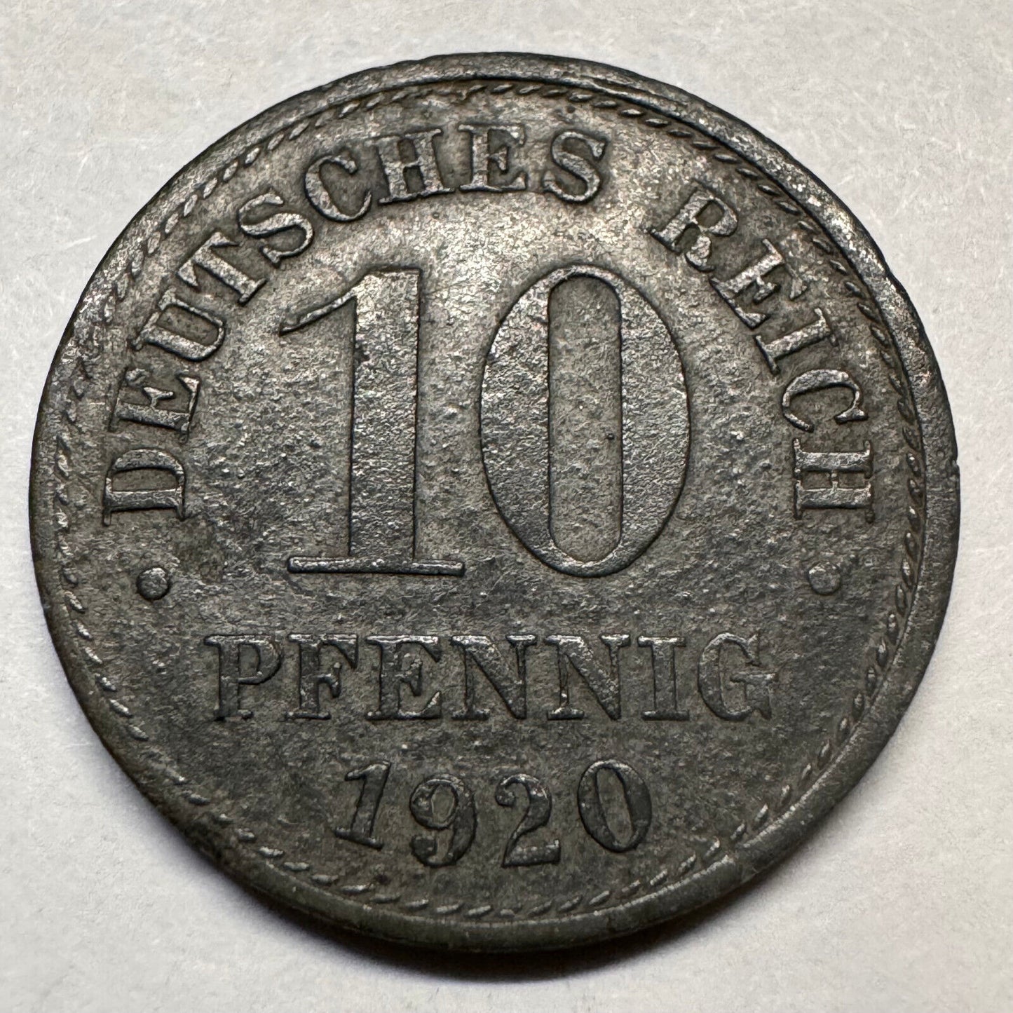 1920 Germany 10 Pfennig - Beautiful Coin - #A-058