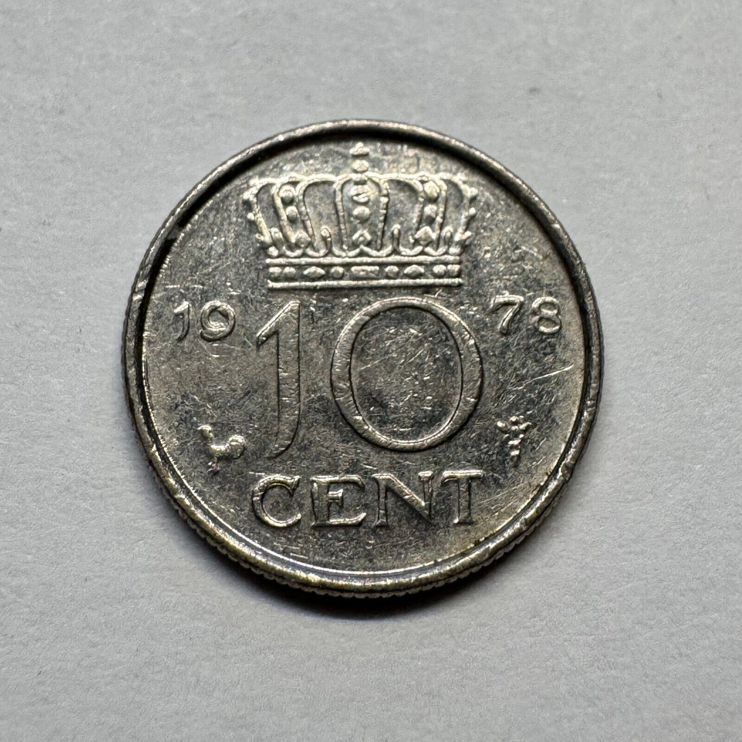 1978 Netherlands 10 Cents - Beautiful Coin - #A-095