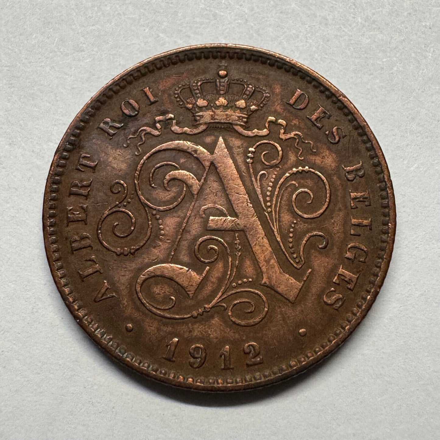 1912 Belgium 2 Cents - Beautiful Coin - #B-017