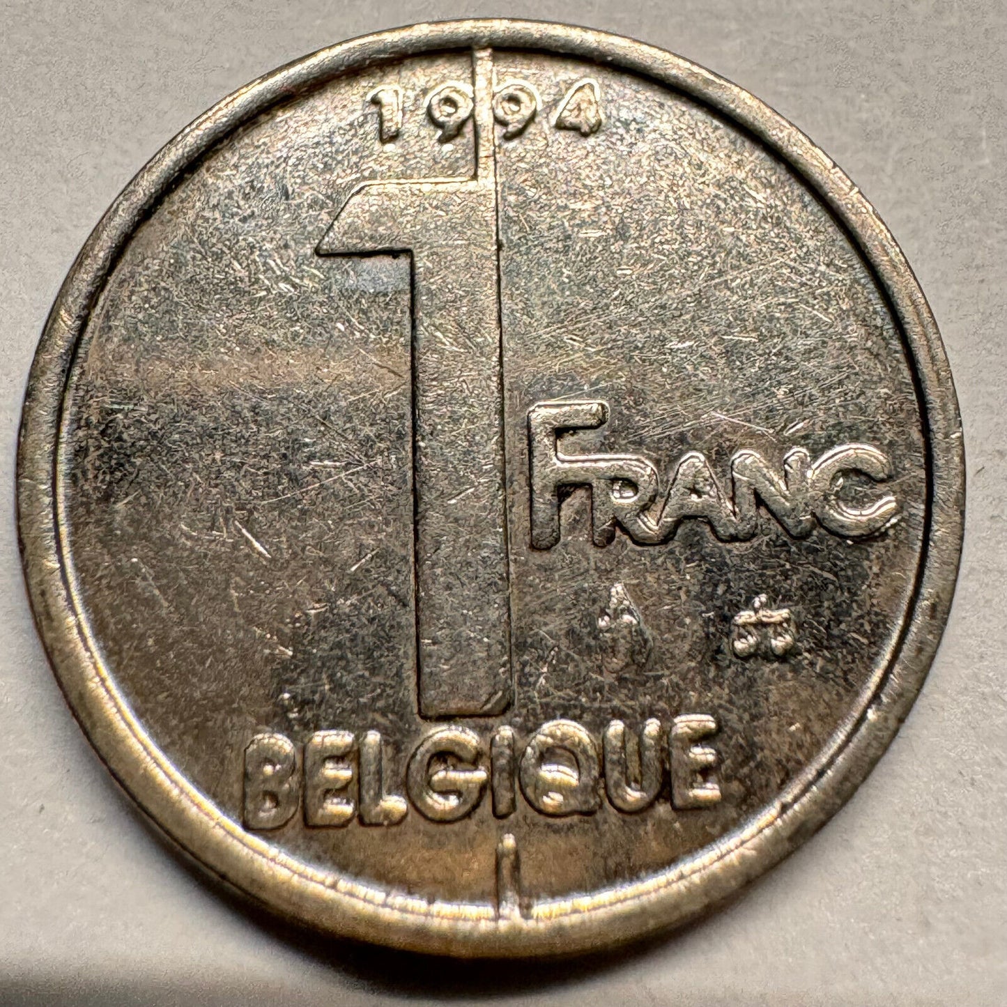 1994 Belgium 1 Franc - Beautiful Coin - #A-026