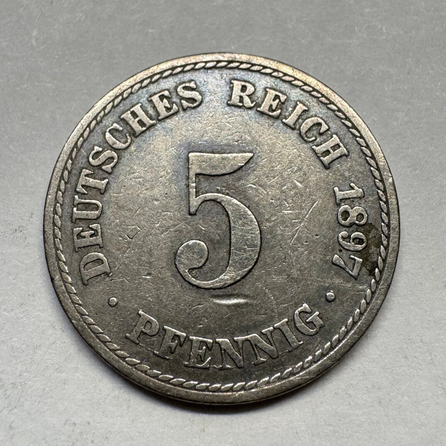 1897 Germany 5 Pfennig - Beautiful Coin - #A-094
