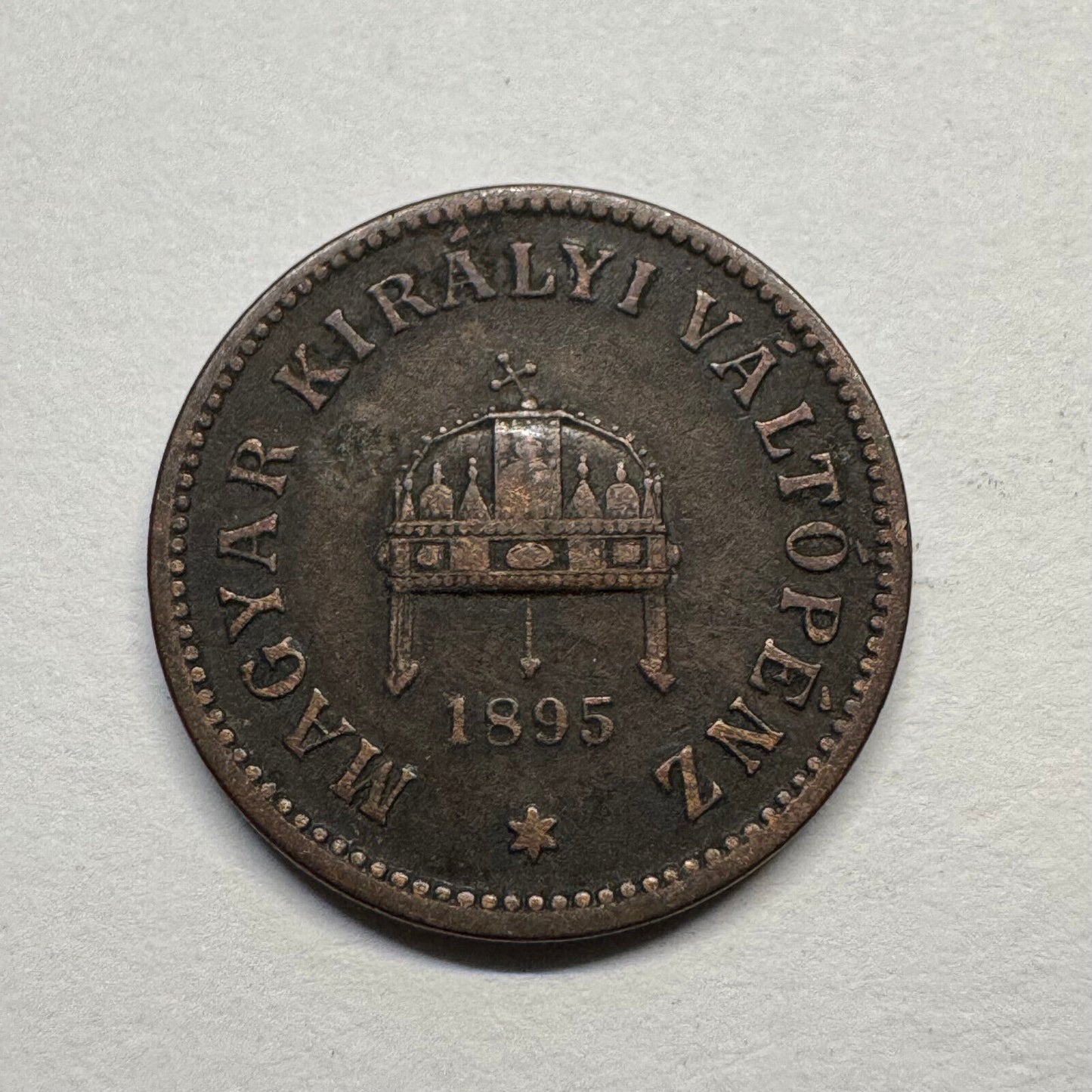 1895 Hungary 2 Filler - Beautiful Coin - Lot #B-044