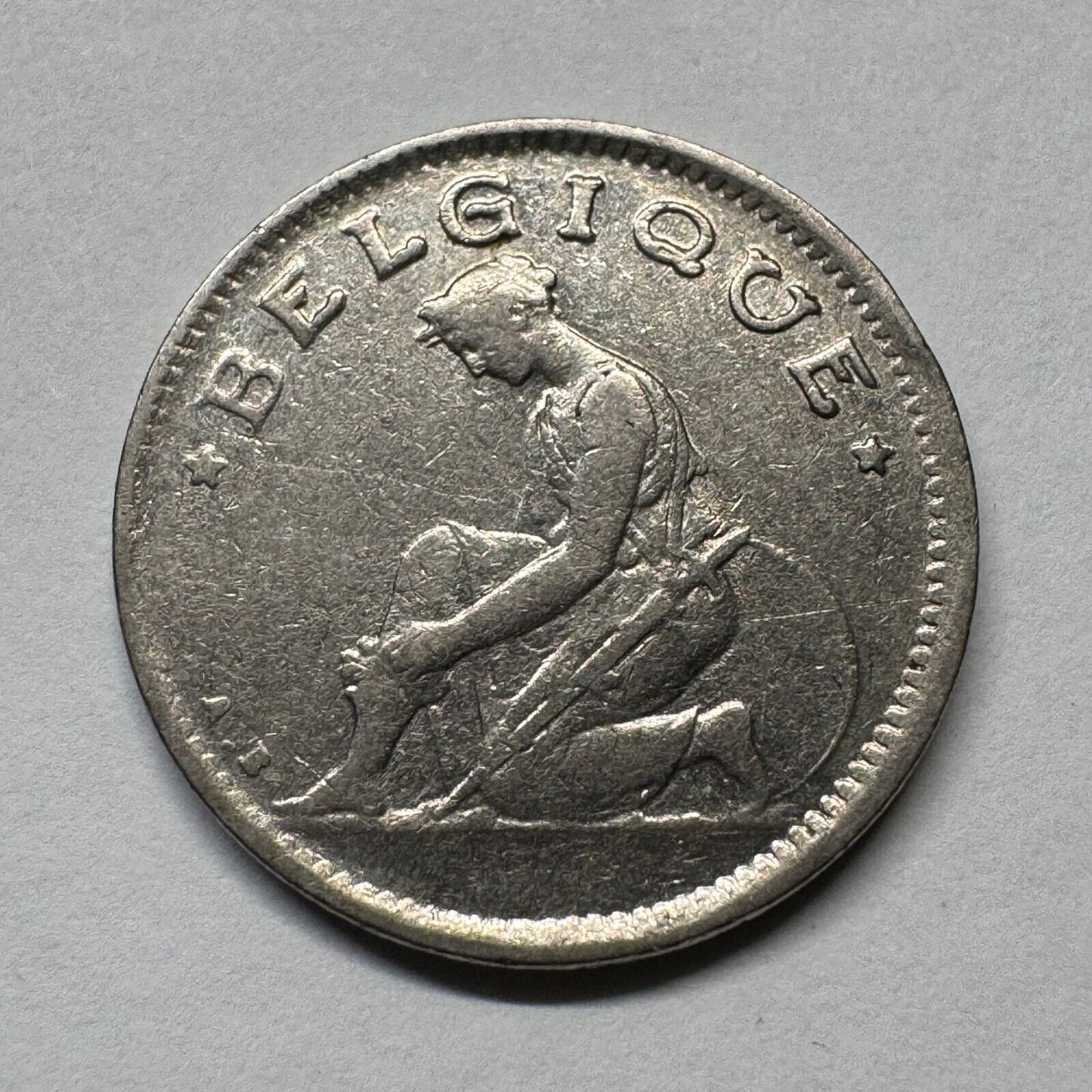 1923 Belgium 50 Centimes - Beautiful Coin - #B-052