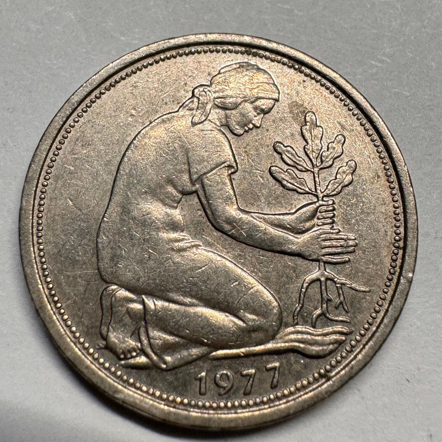 1977 Germany 50 Pfennig - Beautiful Coin - #A-048
