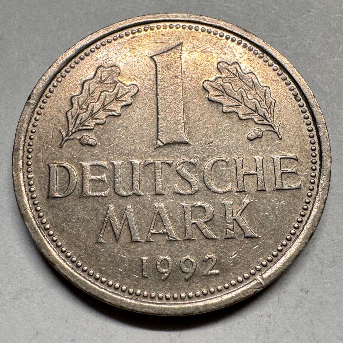 1992 Germany 1 Mark - F - Beautiful Coin - #A-044