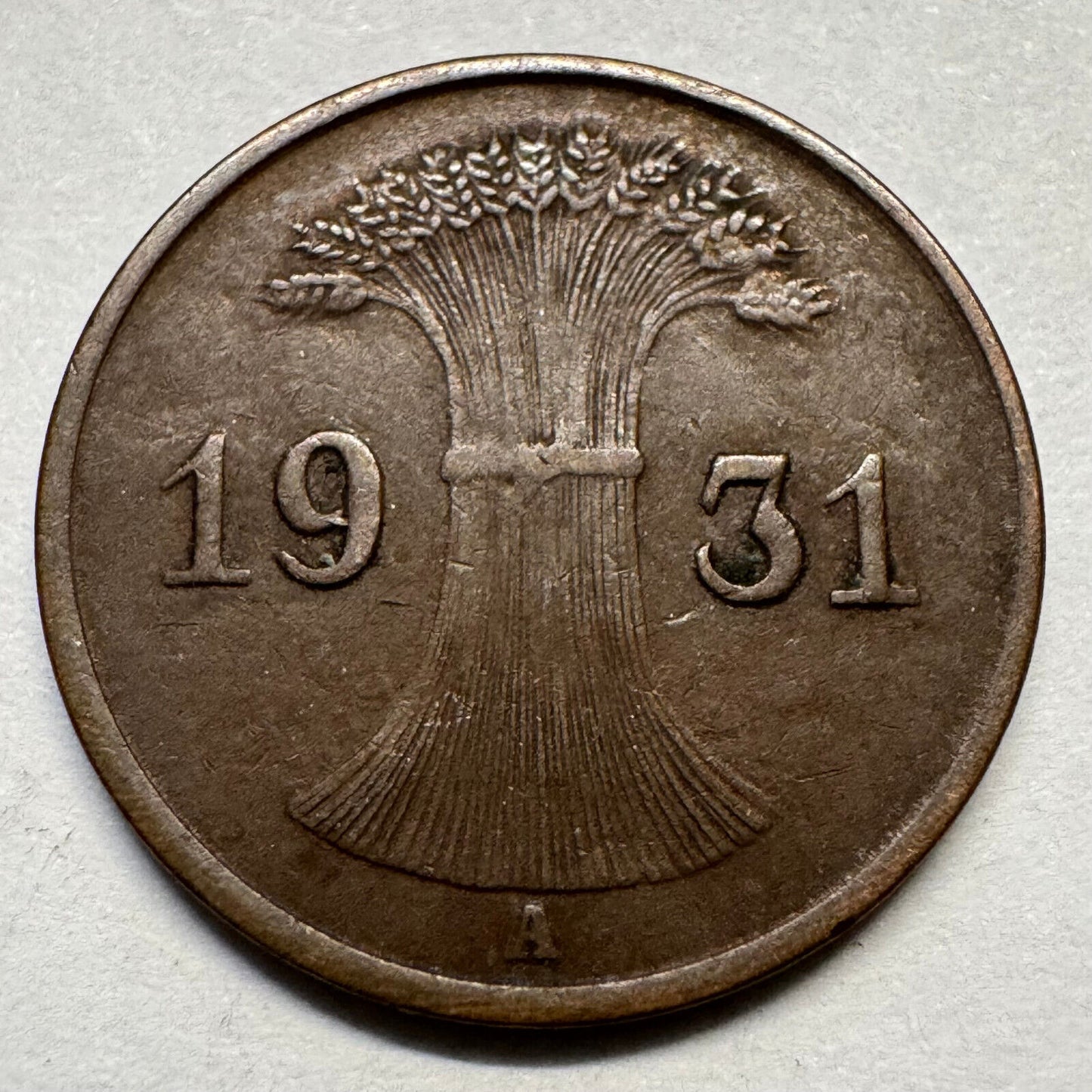 1931 Germany 1 Reichspfennig - Beautiful Coin - #A-084