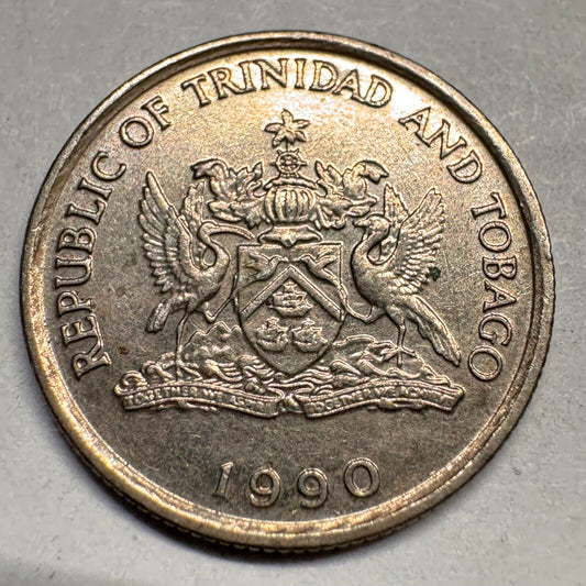1990 Trinidad 10 Cents - Beautiful Coin - #A-057