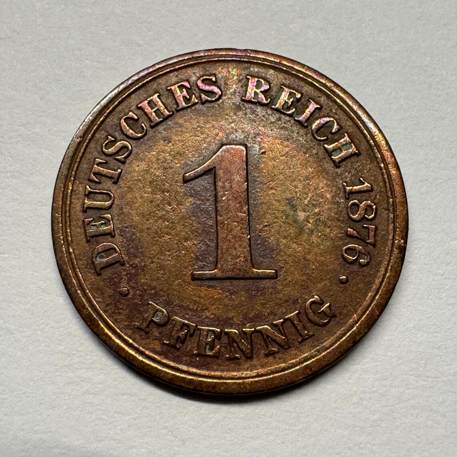 1876 Germany 1 Pfennig - Beautiful Coin - #B-056