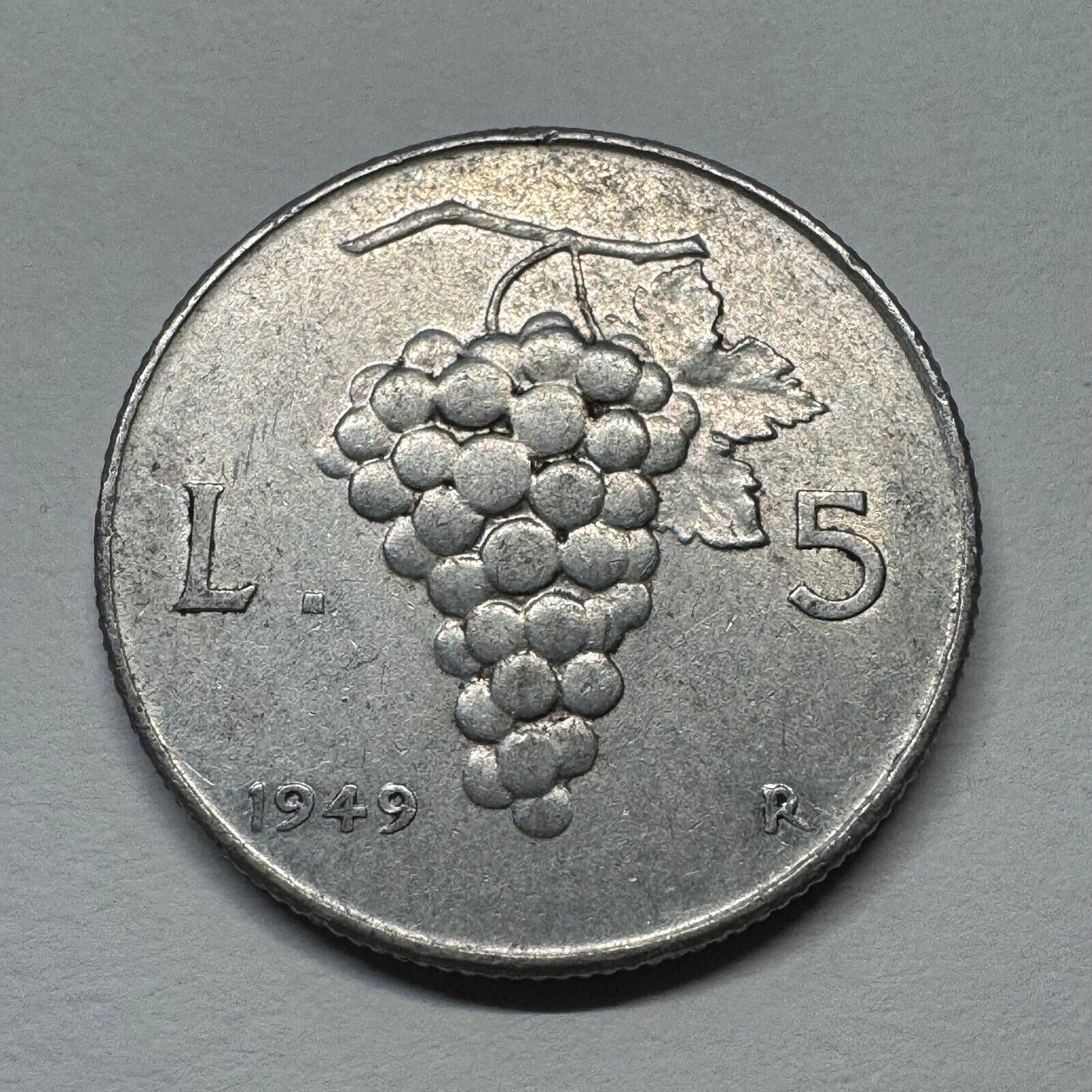 1949 Italy 5 Lire - Beautiful Coin - #B-057
