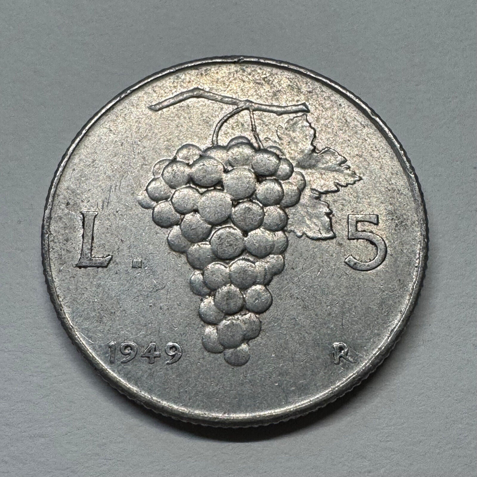 1949 Italy 5 Lire - Beautiful Coin - #B-057