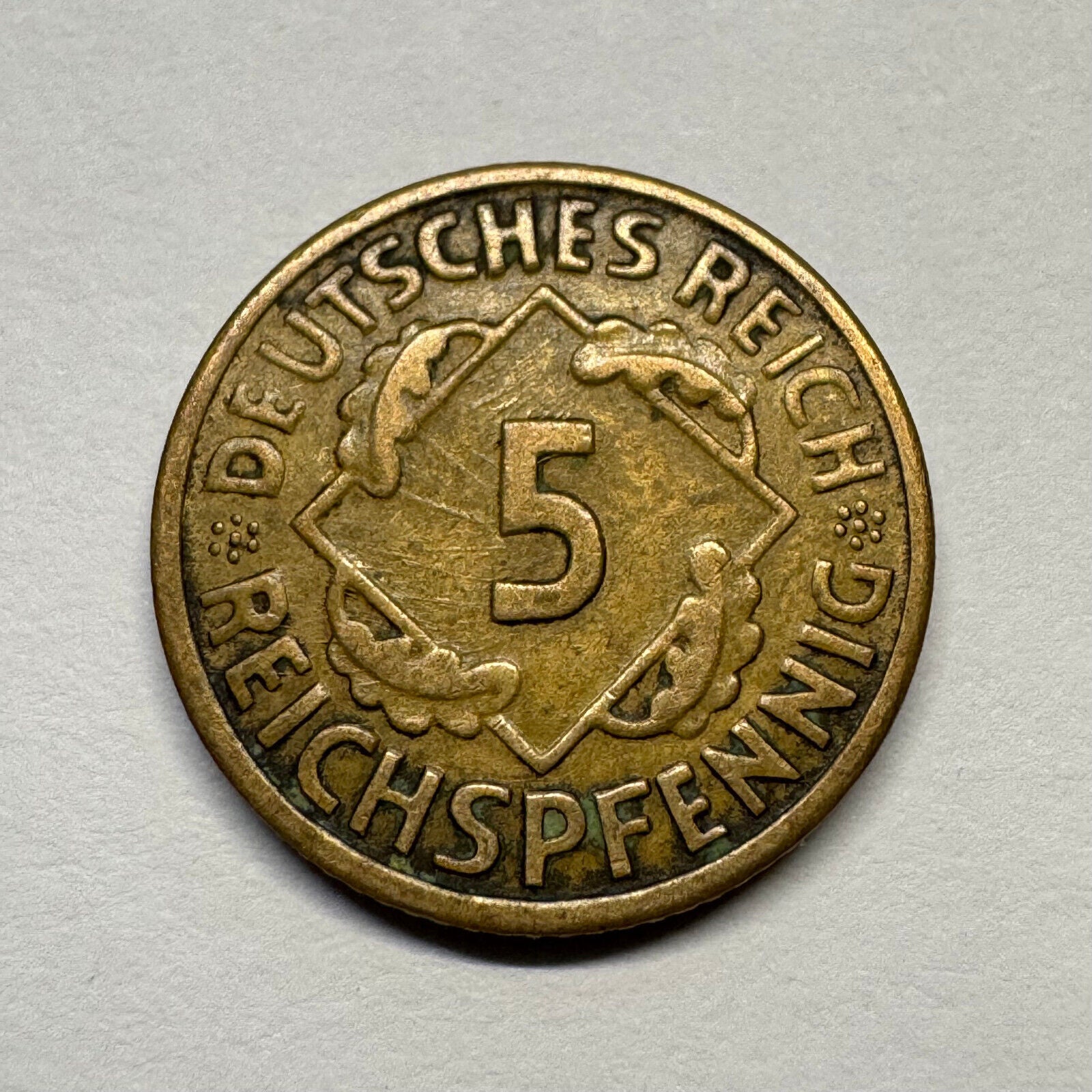 1924 Germany 5 Reichspfennig - Beautiful Coin - #B-059
