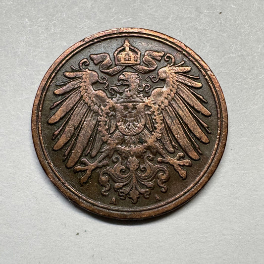 1913 Germany 1 Pfennig - Beautiful Coin - #A-100