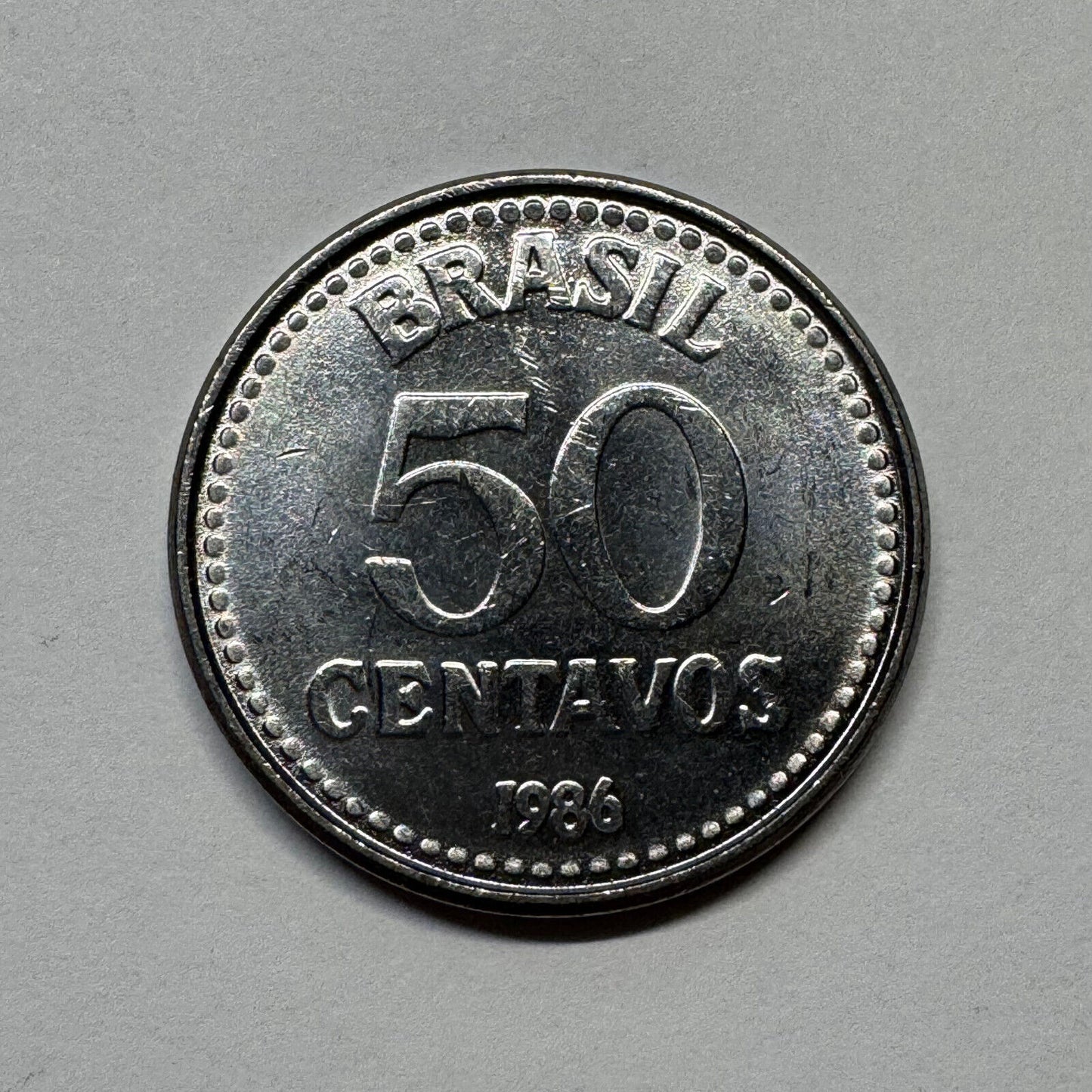 1986 Brazil 50 Centavos - Beautiful Coin - #B-038