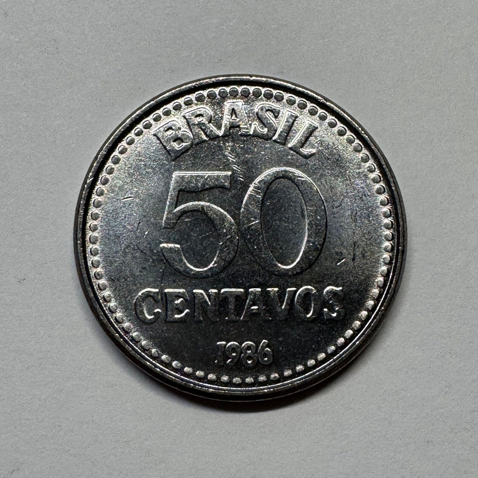 1986 Brazil 50 Centavos - Beautiful Coin - #B-038