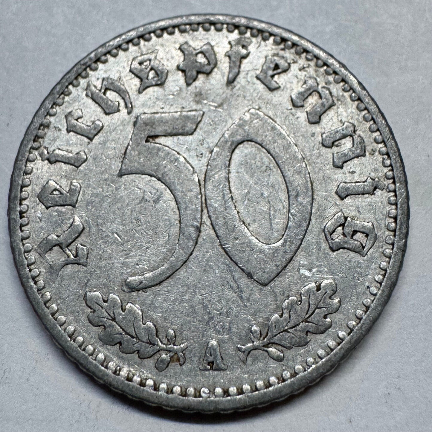 1935 Germany 50 Reichspfennig - Beautiful Coin - #A-089