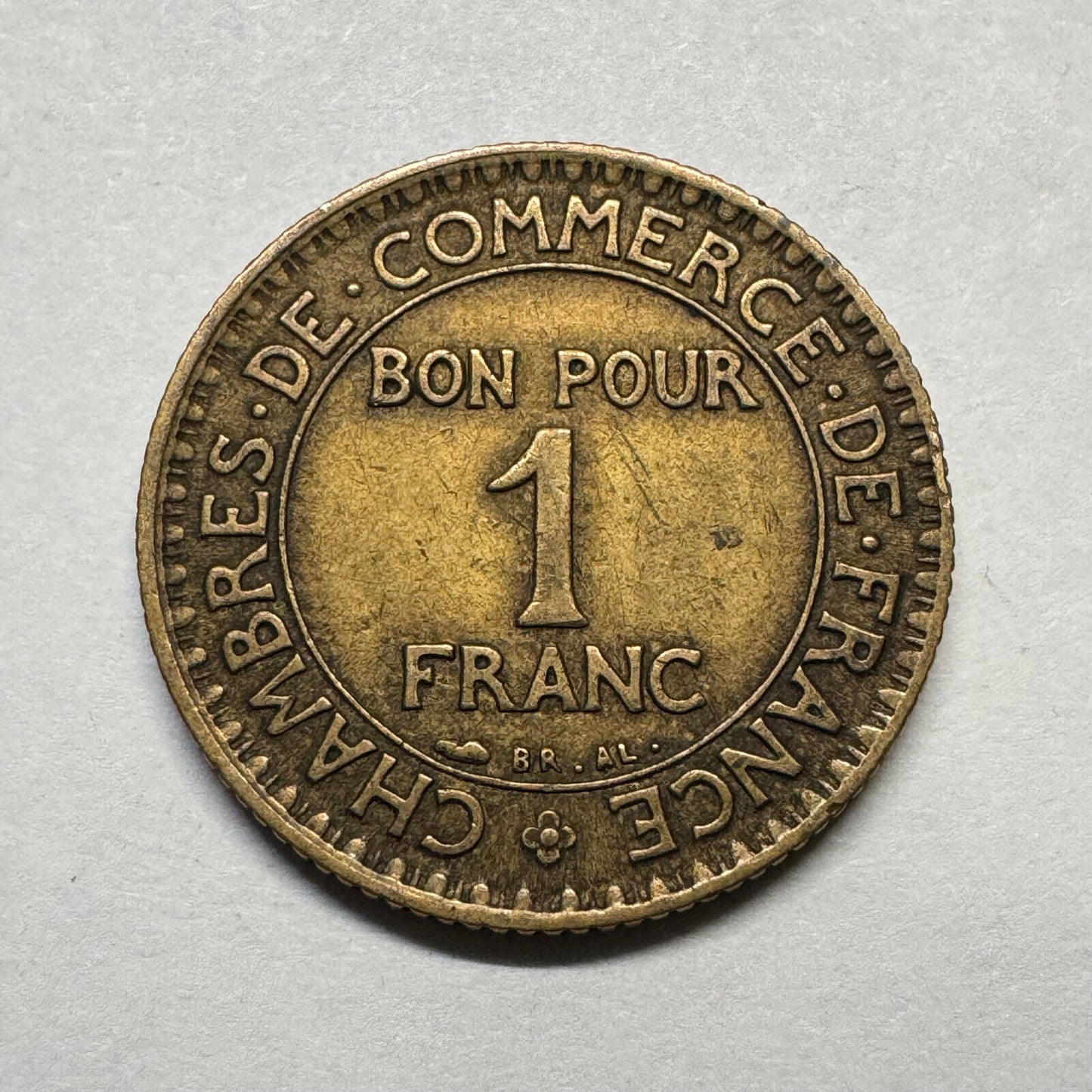 1924 France 1 Franc - Beautiful Coin - #B-018