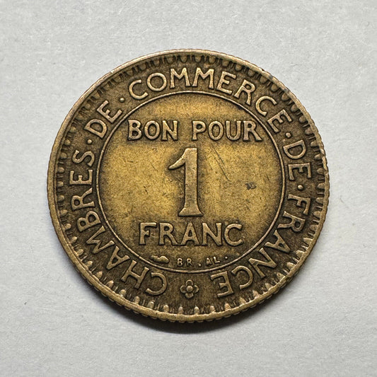 1924 France 1 Franc - Beautiful Coin - #B-018