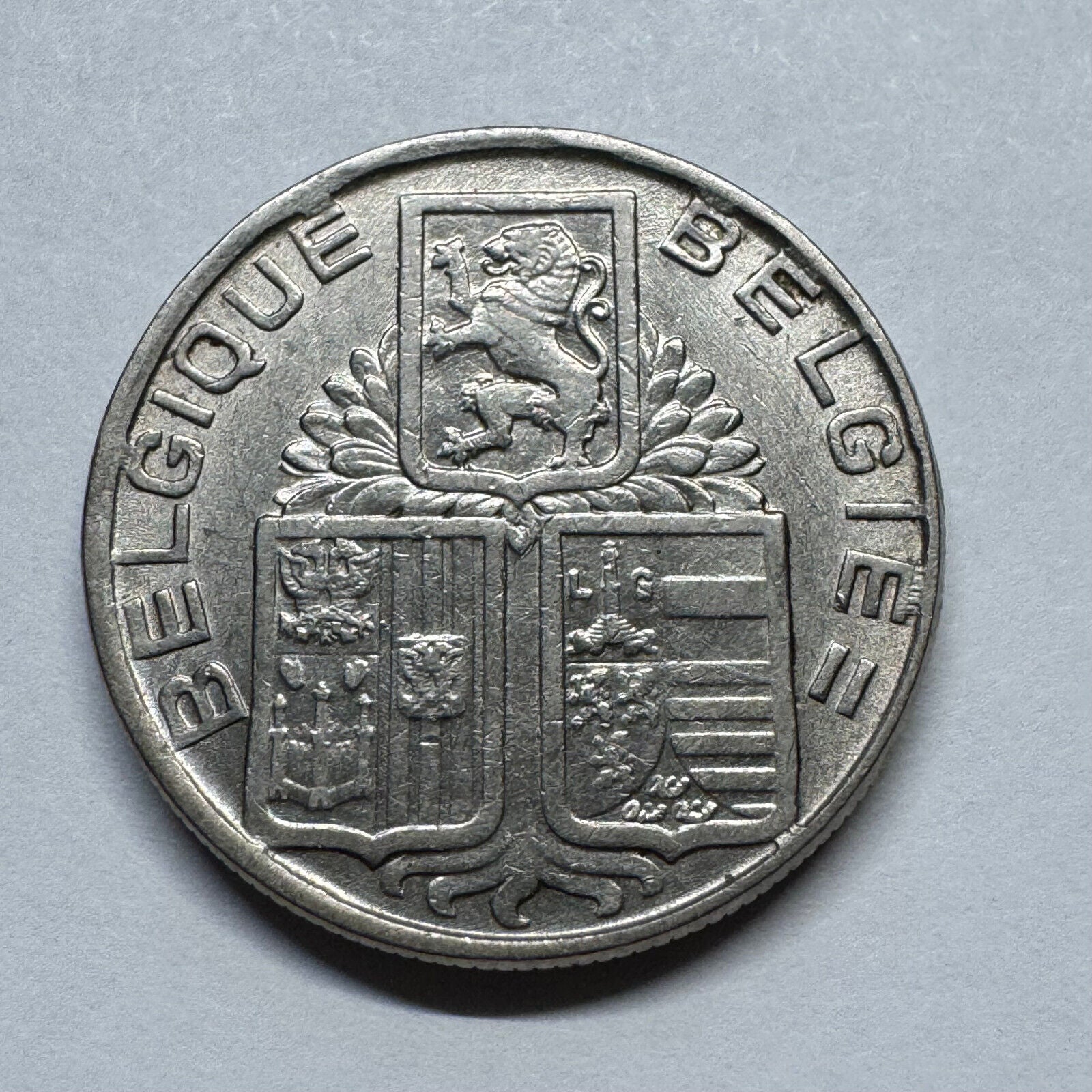 1938 Belgium 5 Francs - Beautiful Coin - #B-017