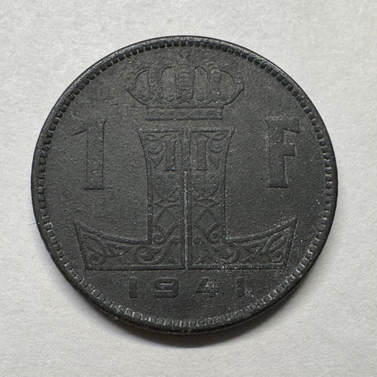 1941 Belgium 1 Franc - Beautiful Coin - #B-033