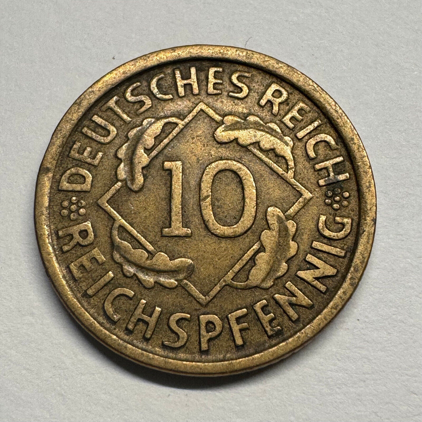 1924 Germany 10 Reichspfennig - Beautiful Coin - #B-042