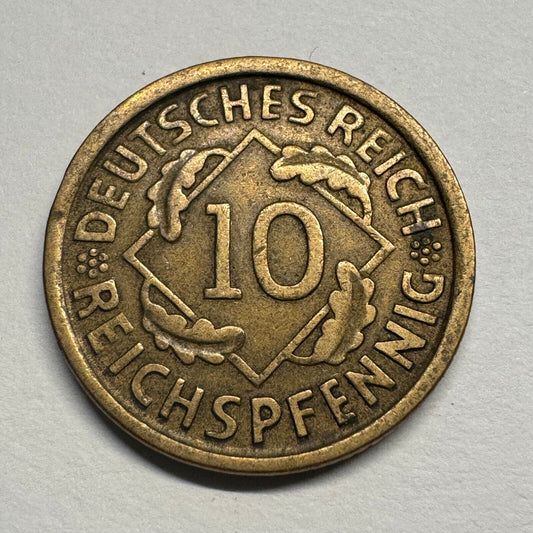 1924 Germany 10 Reichspfennig - Beautiful Coin - #B-042