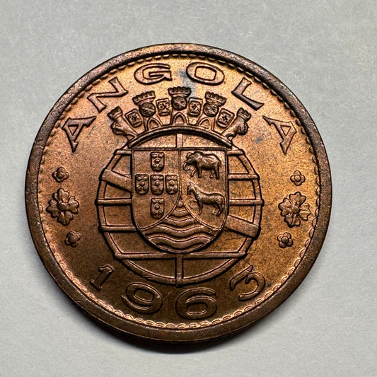 1963 Angola Portugal 1 Escudo - Beautiful Coin - #B-035