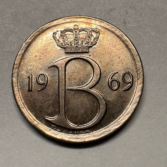 1969 Belgium 25 Centimes - Beautiful Coin - #A-014