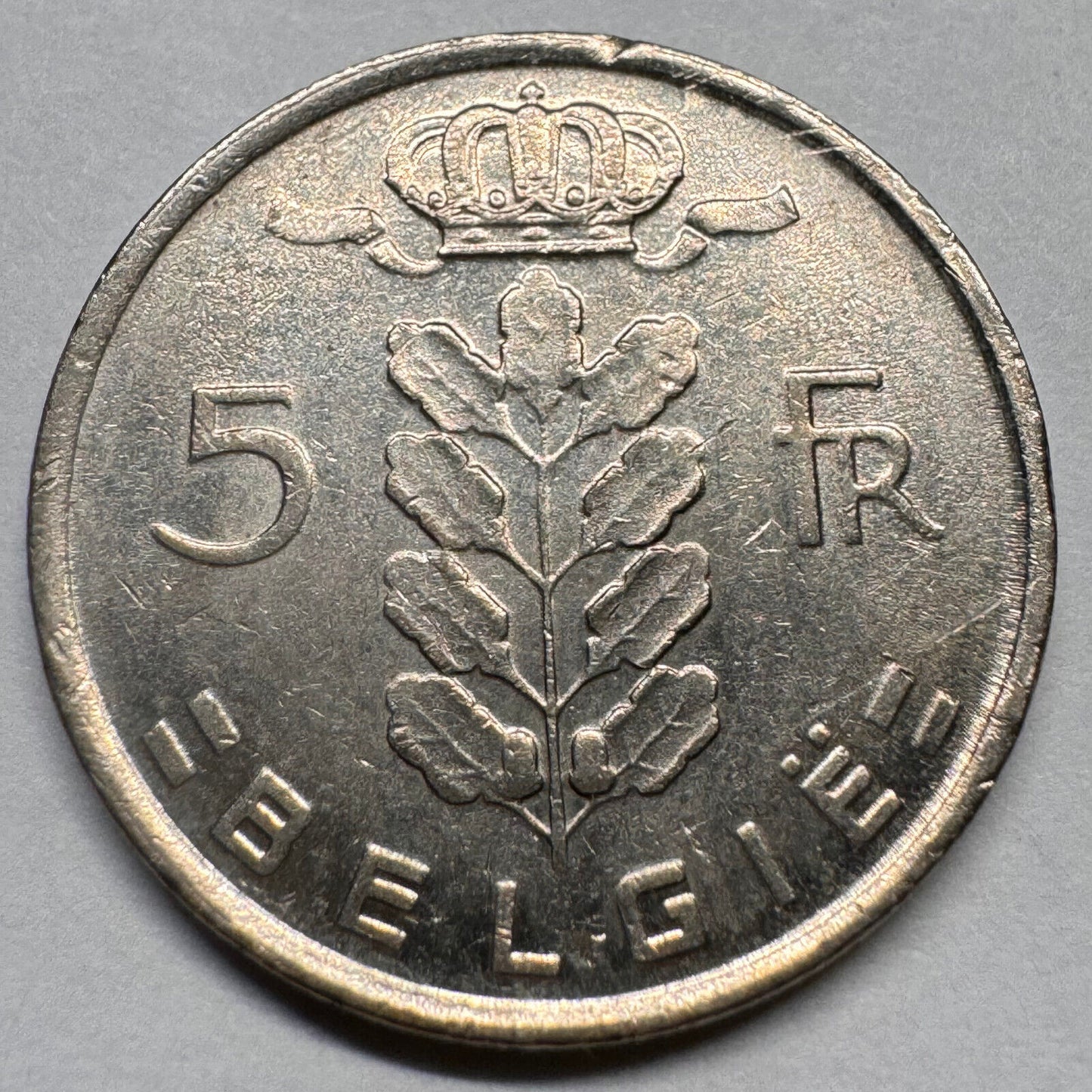 1978 Belgium 5 Francs - Beautiful Coin - #A-063