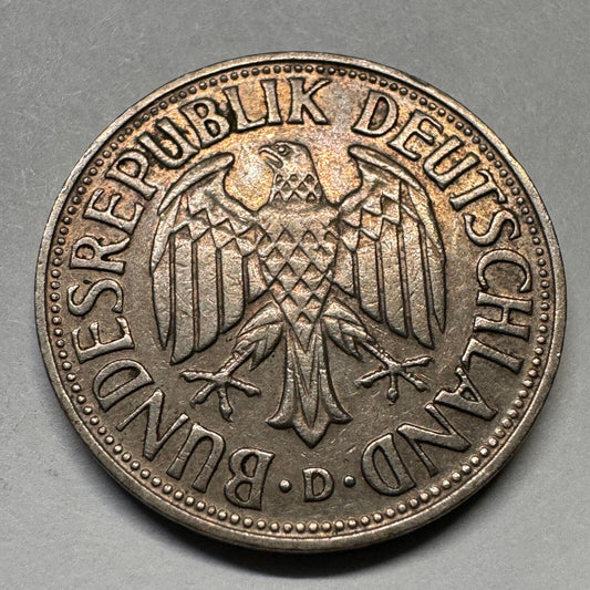 1950 Germany 1 Mark - D - Beautiful Coin - #A-042
