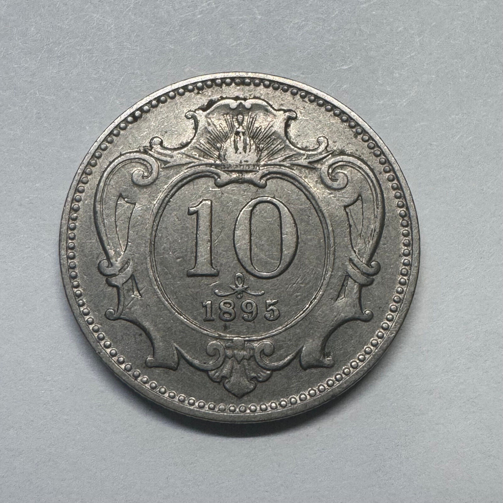 1895 Austria 10 Heller - Beautiful Coin - #B-019