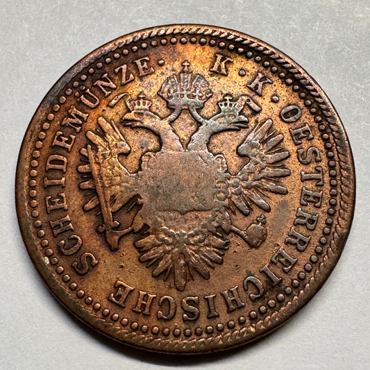 1851 Austria 1 Kreuzer - Beautiful Coin - #A-088