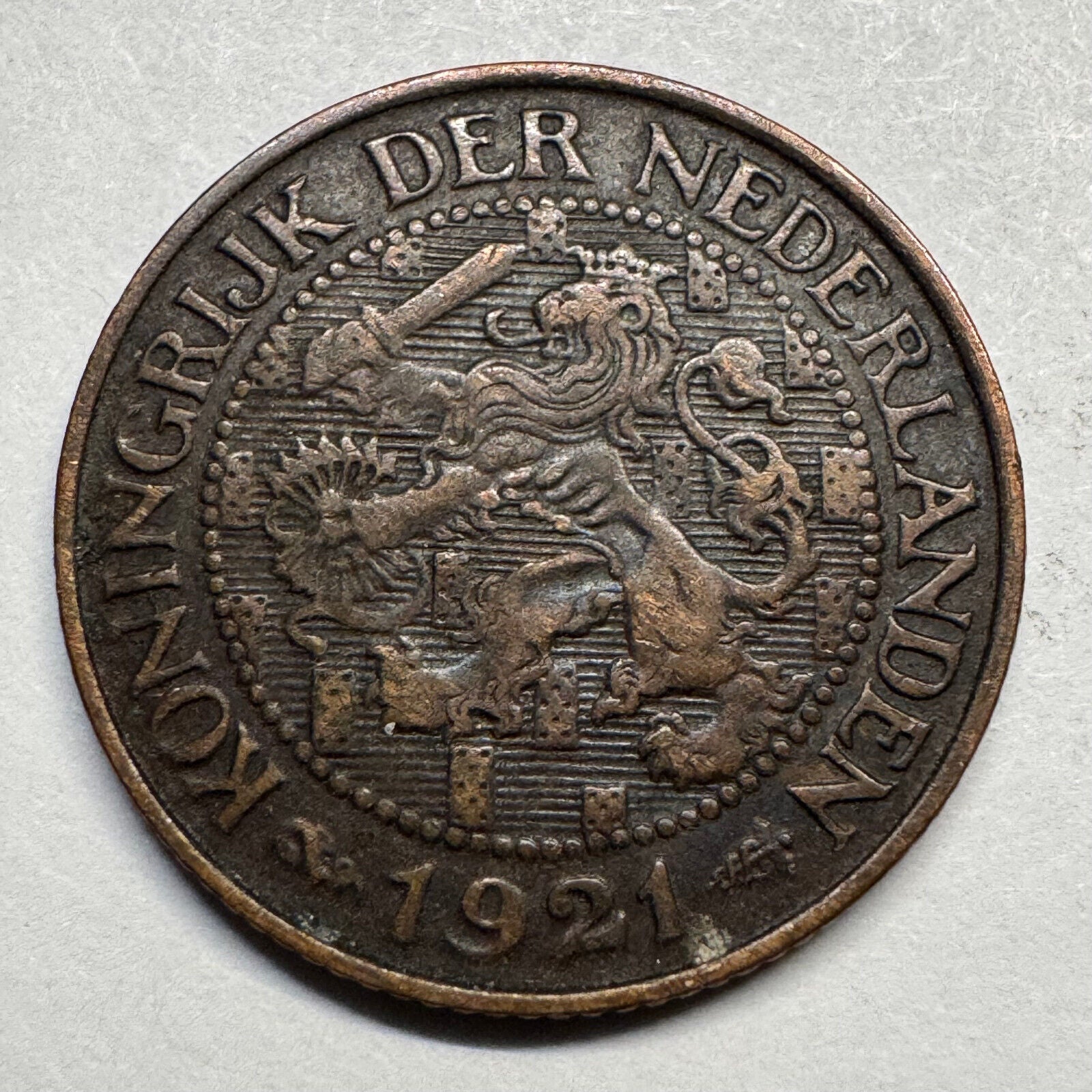 1921 Netherlands 1 Cent - Beautiful Coin - #A-098