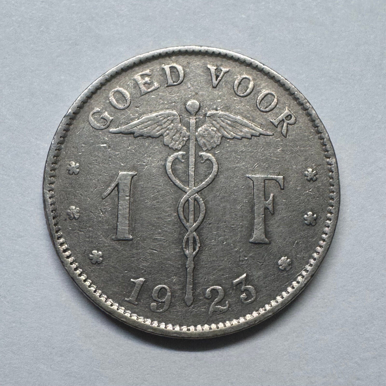 1923 Belgium 1 Franc - Beautiful Coin - #B-022