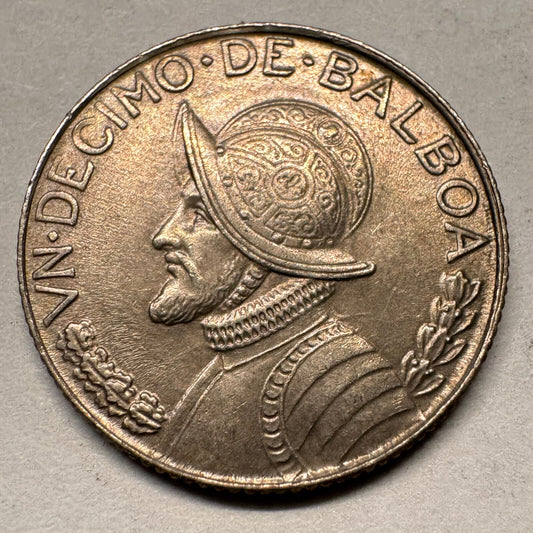 1966 Panama 1/10 Balboa - Beautiful Coin - #A-034