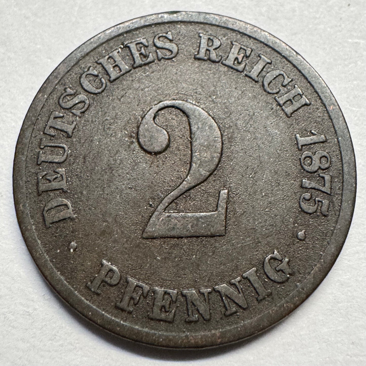 1875 Germany 2 Pfennig - Beautiful Coin - #A-086