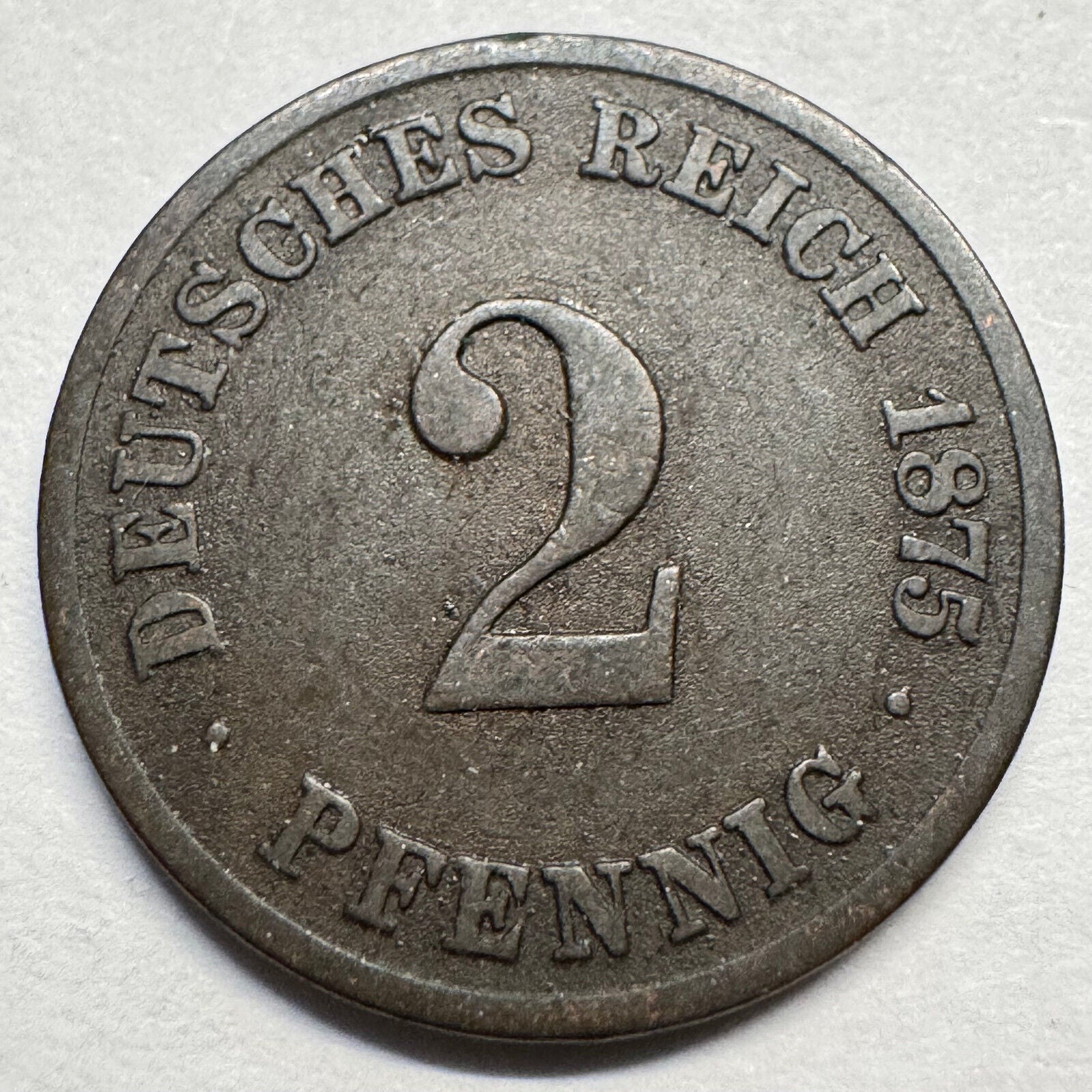 1875 Germany 2 Pfennig - Beautiful Coin - #A-086