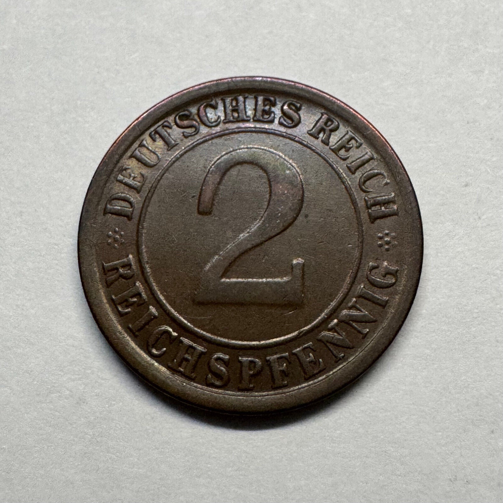 1925 Germany 2 Reichspfennig - Beautiful Coin - #B-023