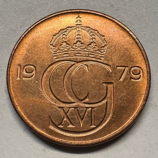 1979 Sweden 5 Ore - Beautiful Coin - #A-051